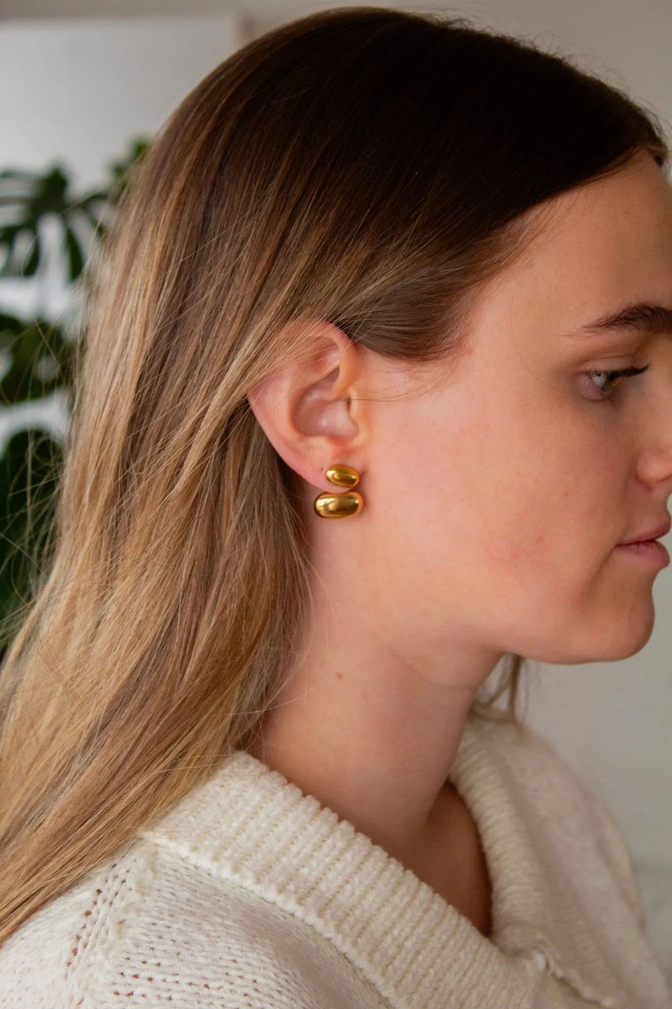 Abstract Oval Dangle Earrings Andi