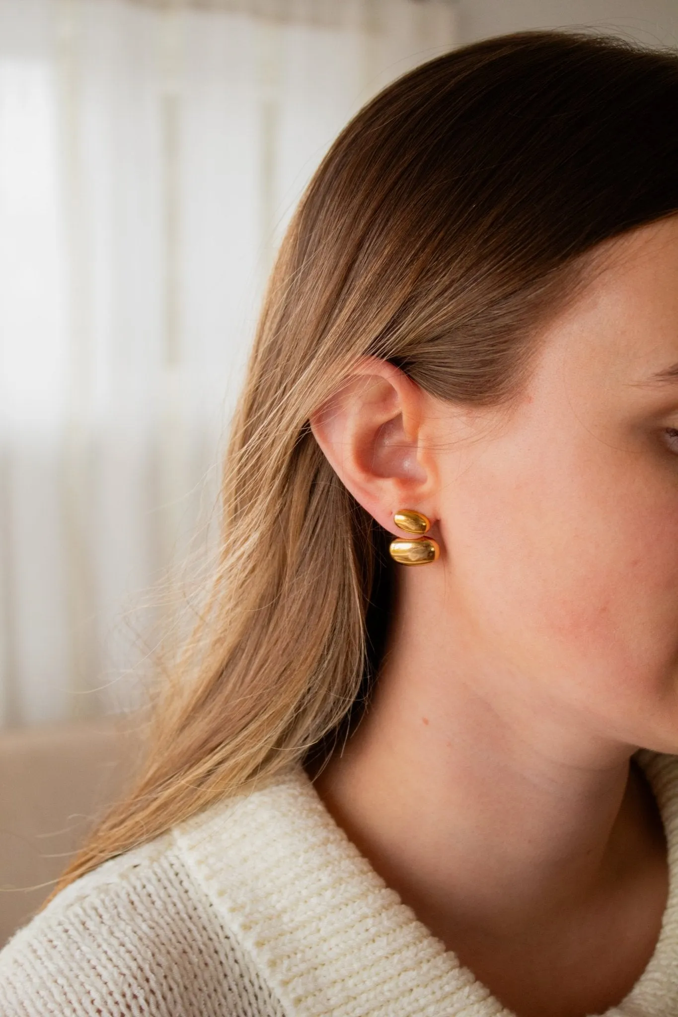 Abstract Oval Dangle Earrings Andi