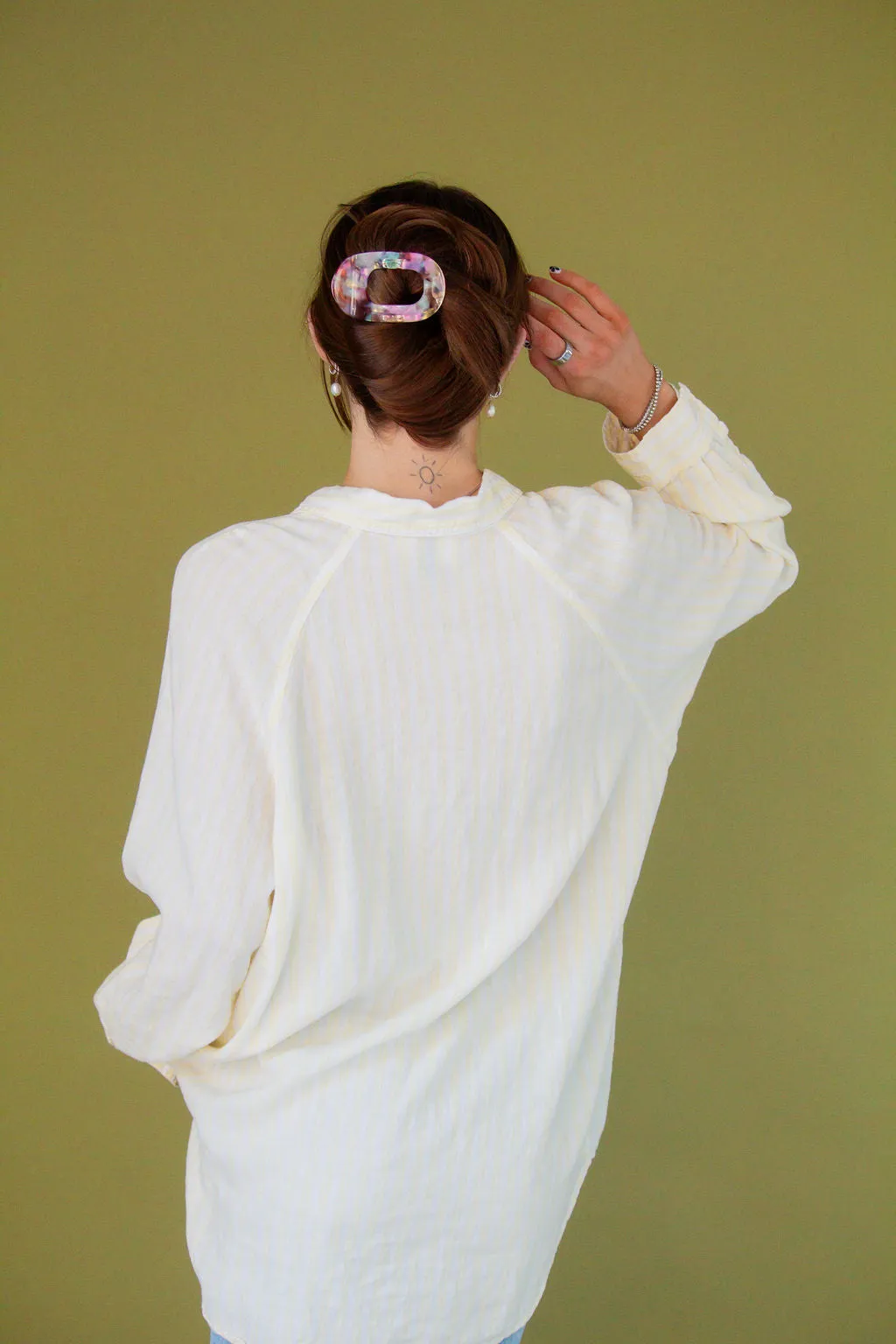 Acetate Circle Cutout Flat Claw Clips Andi