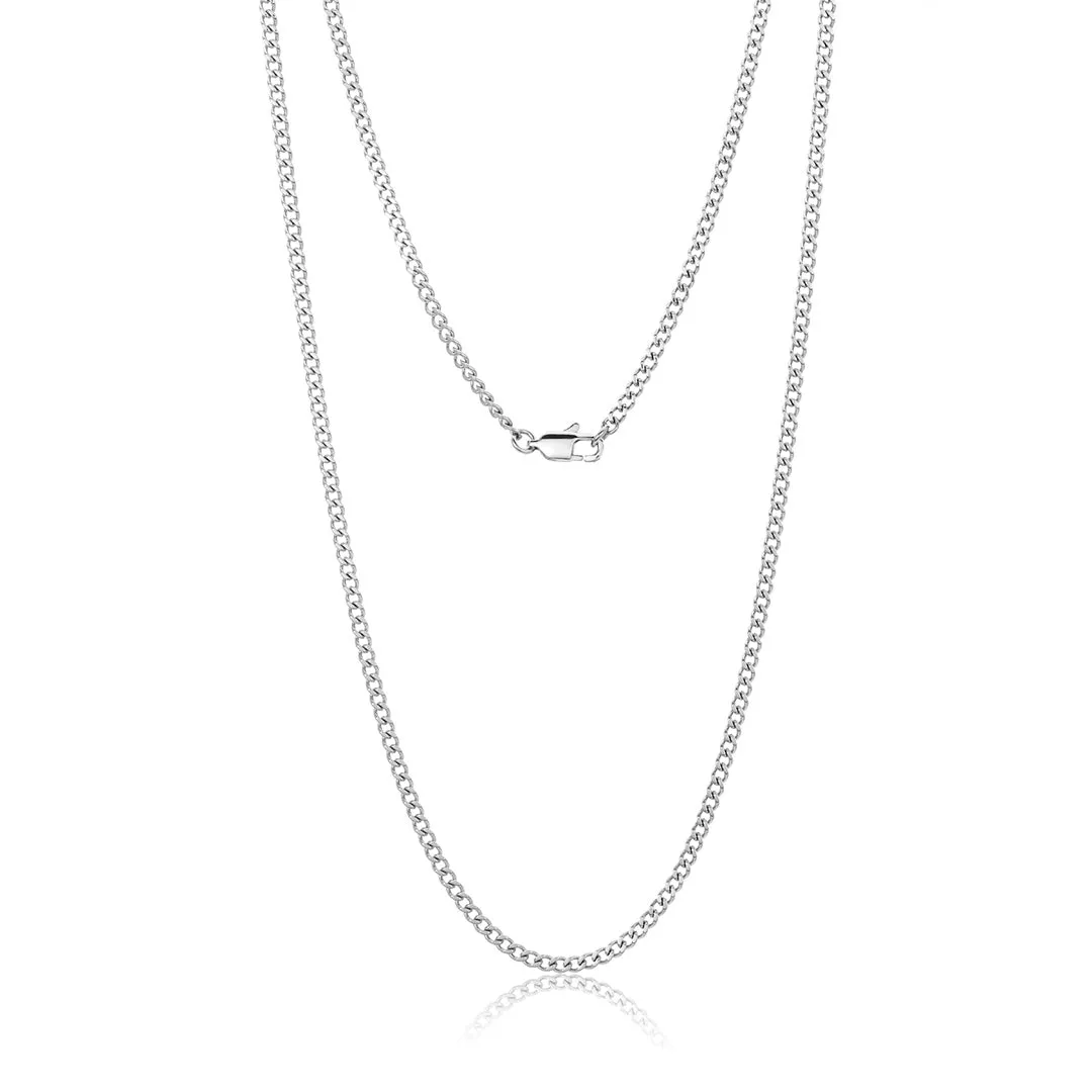 Adornia 3mm Cuban Chain silver 24"