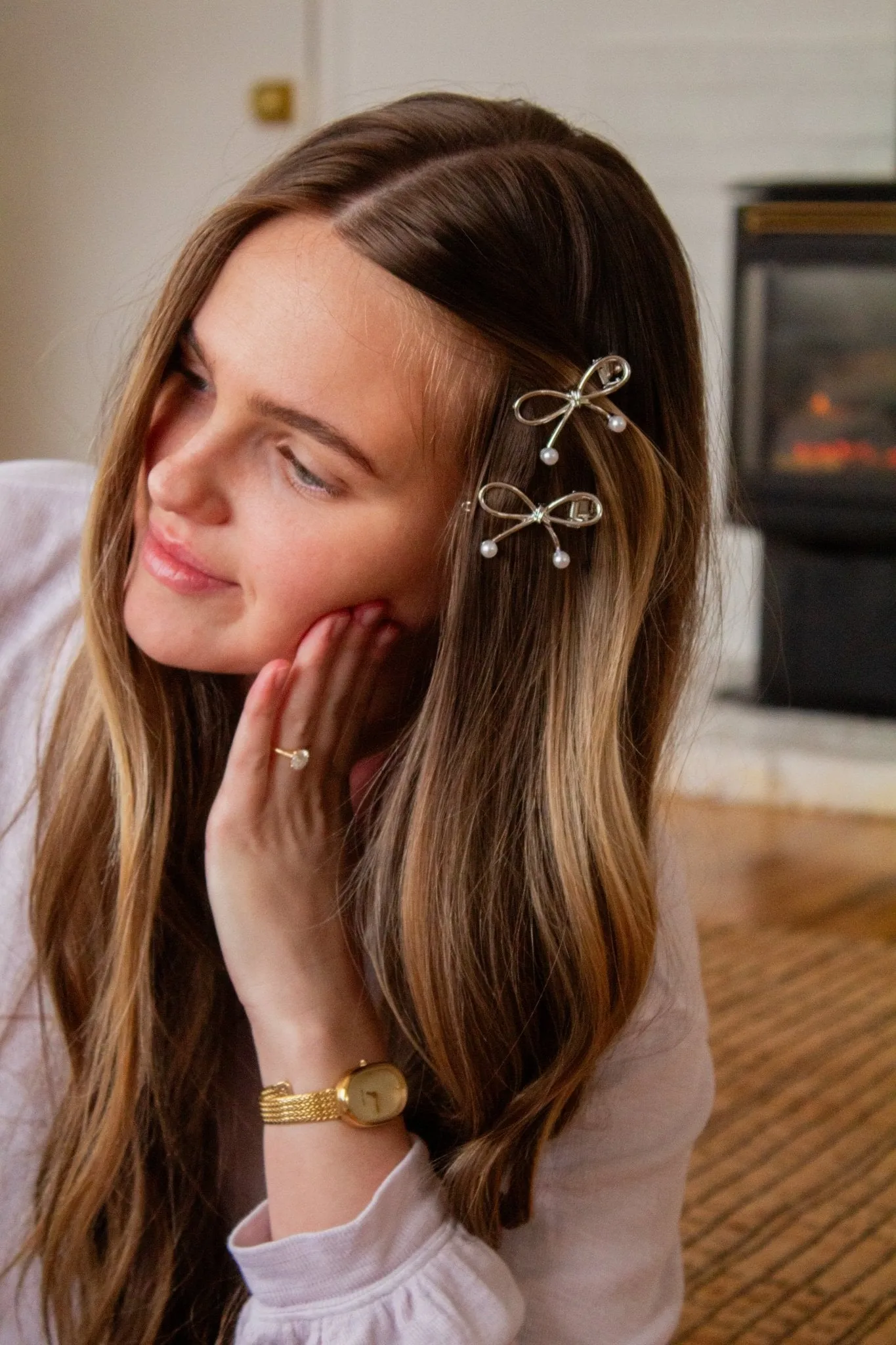 Amanda Bow Pearl Clip Andi