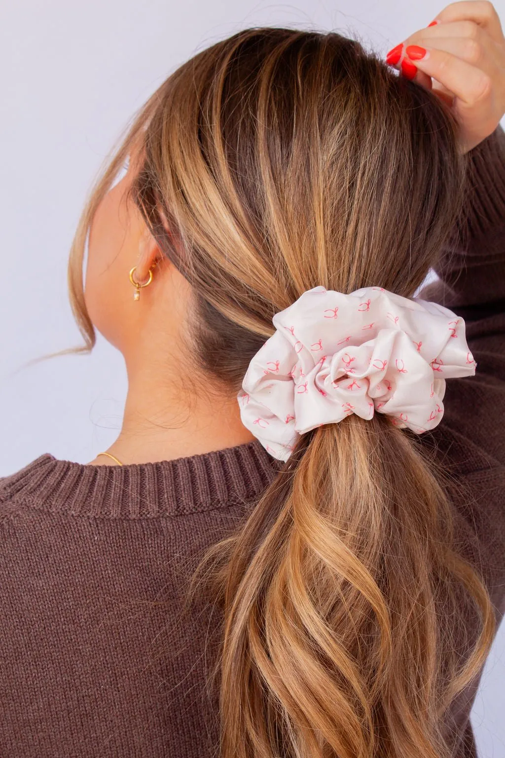 Andi x Rad Rev Pink Bows Jumbo Scrunchie Andi