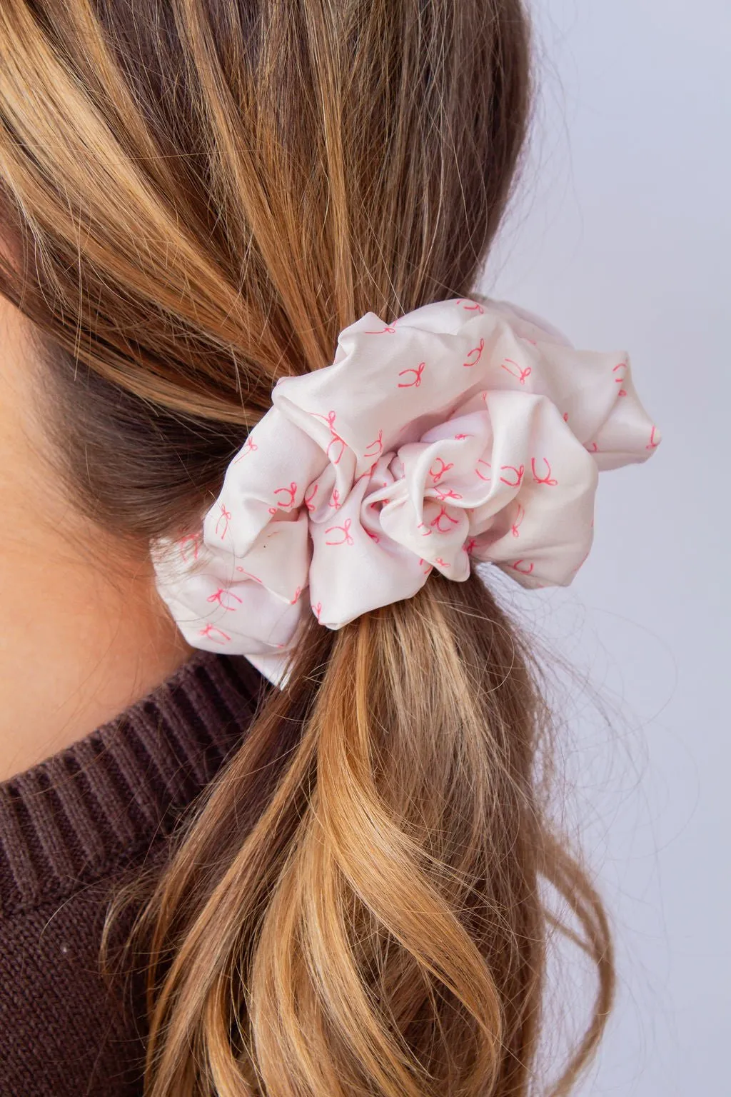 Andi x Rad Rev Pink Bows Jumbo Scrunchie Andi