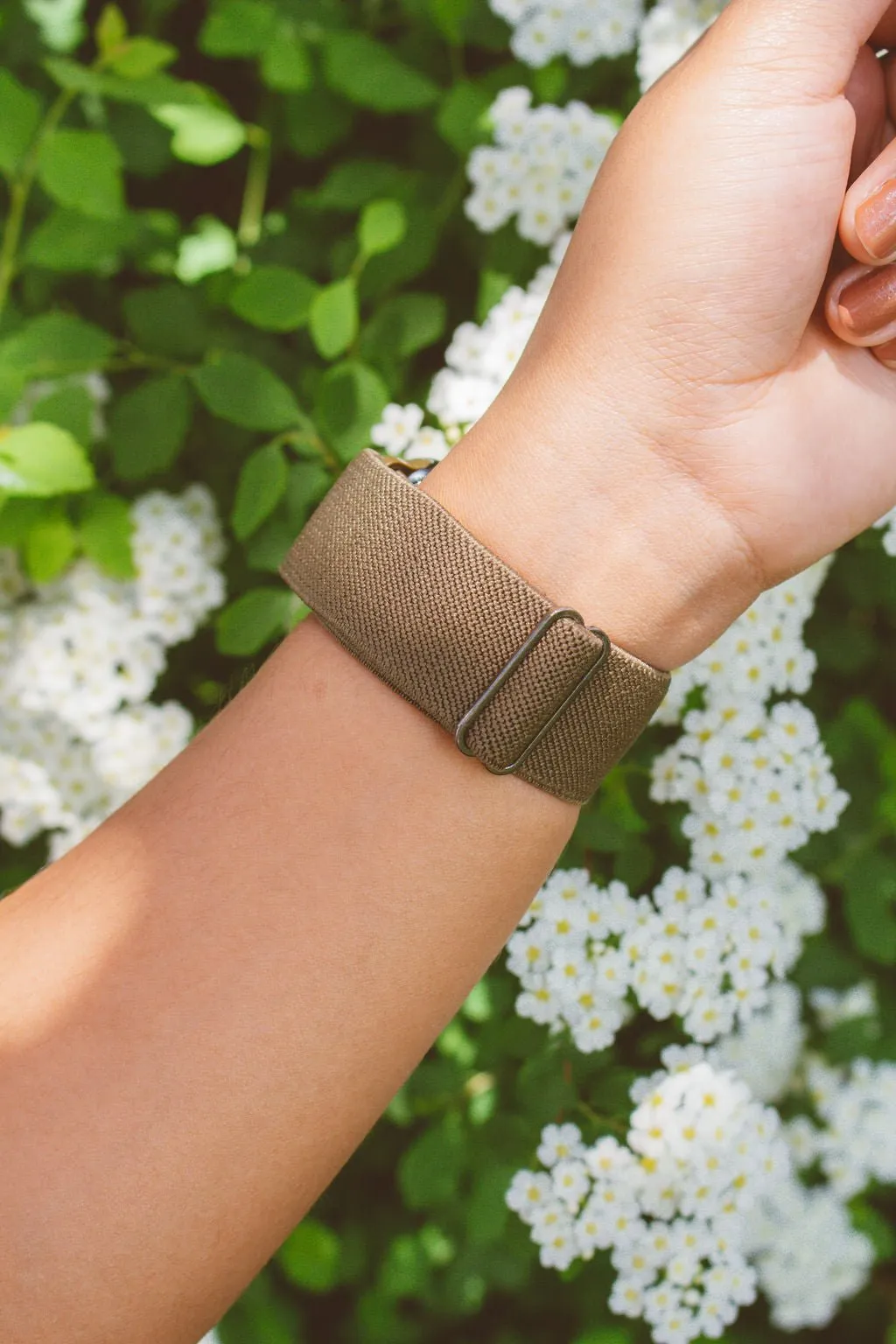 Army Green Adjustable Elastic Watch Band Andi