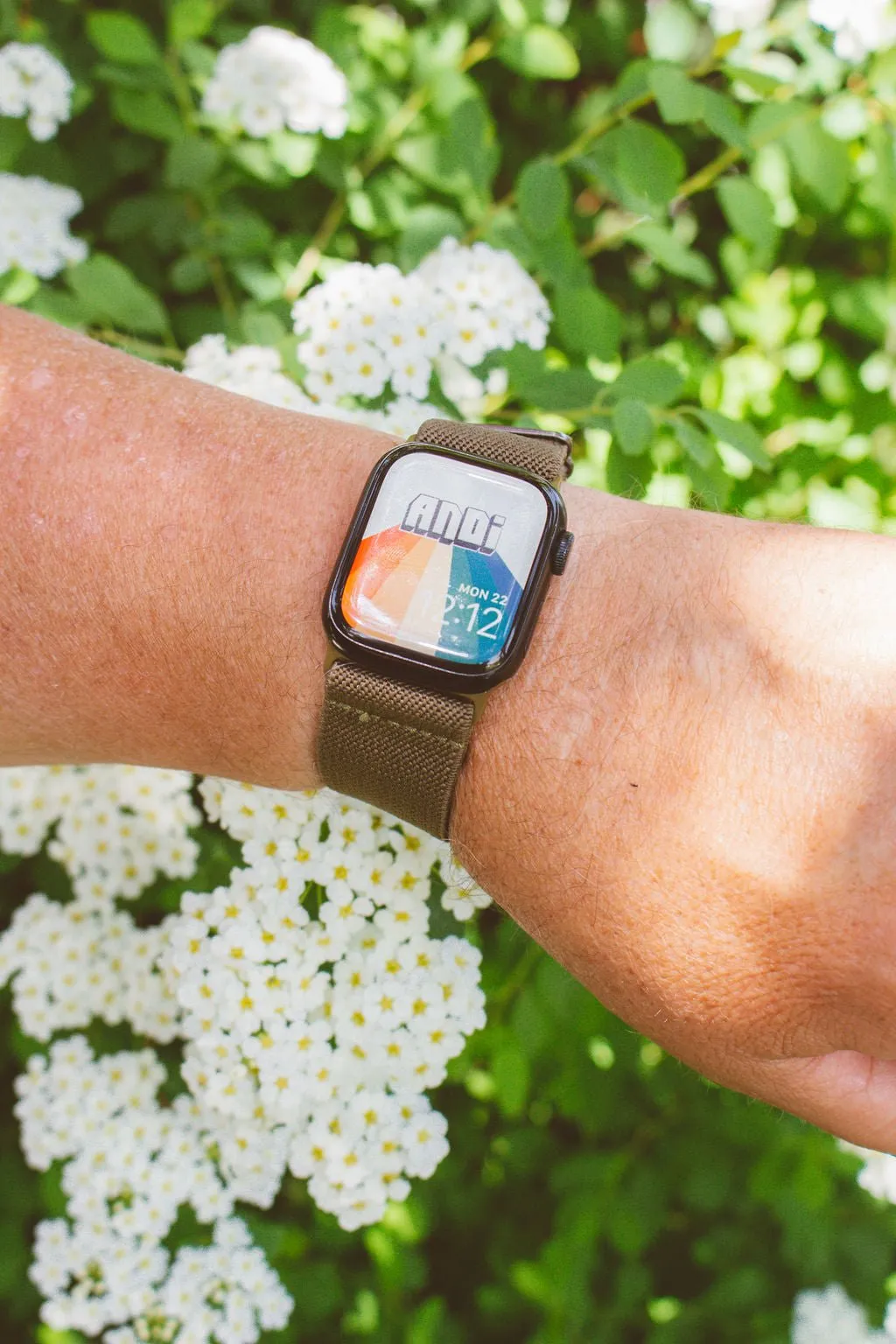 Army Green Adjustable Elastic Watch Band Andi