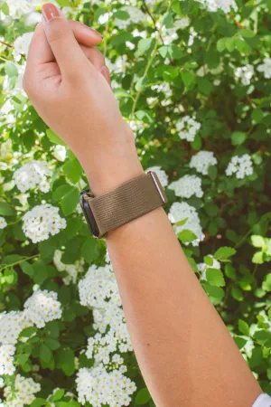 Army Green Adjustable Elastic Watch Band Andi