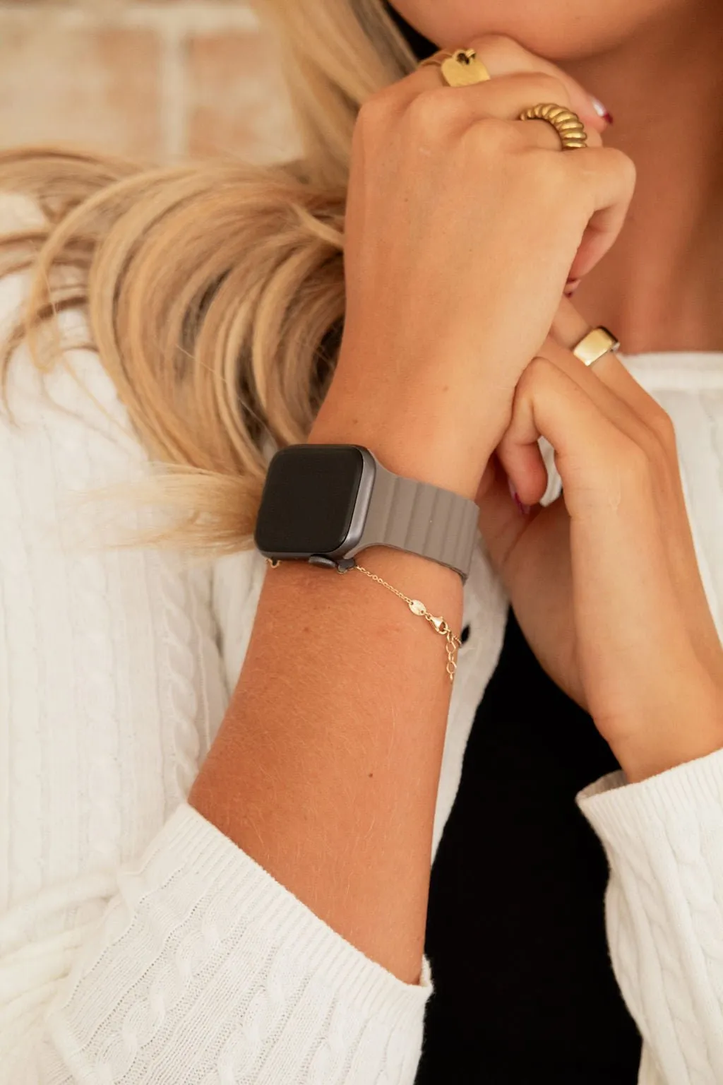Ash Brown Magnetic Loop Watch Band Andi