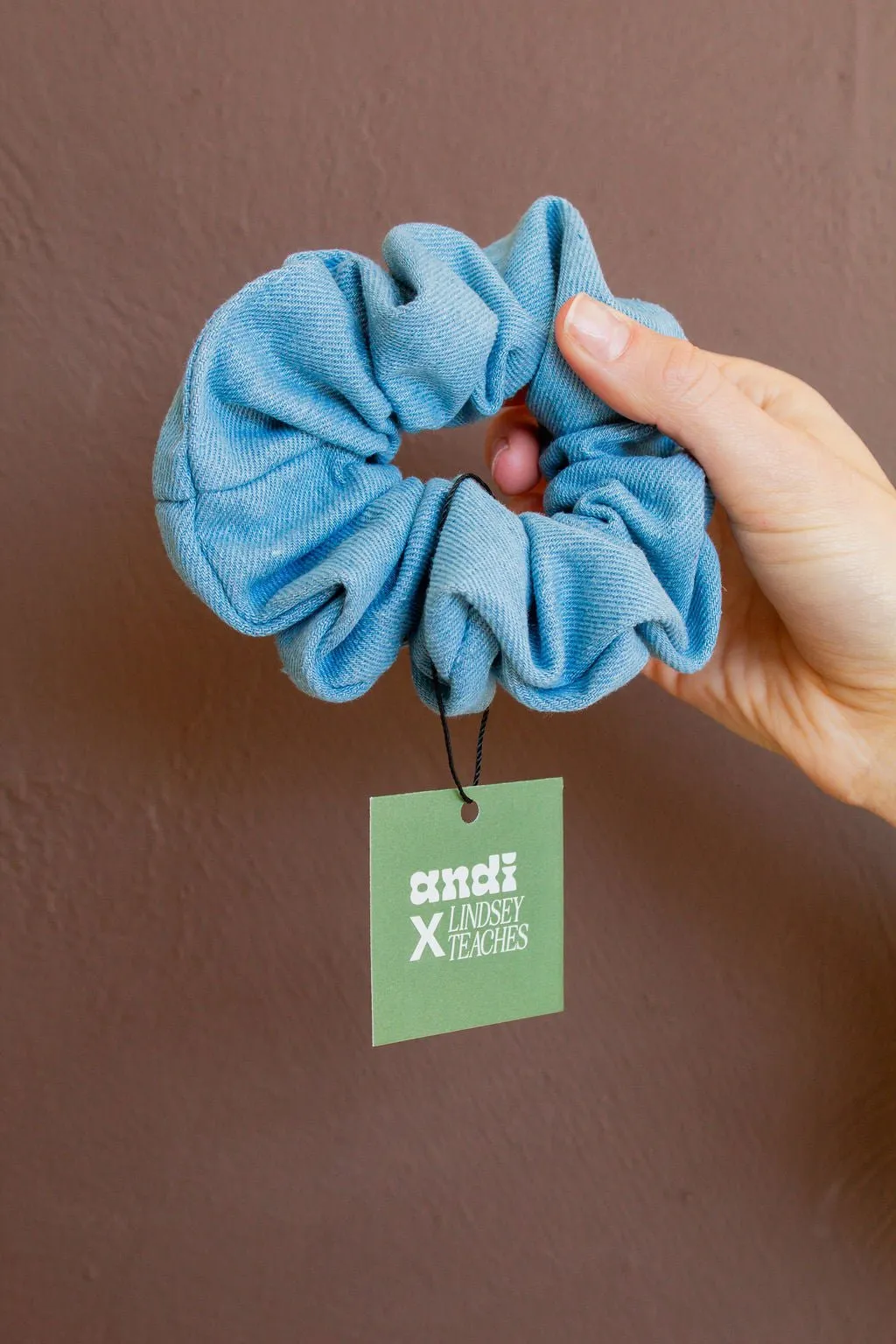 Baby Blue Jean Oversized Scrunchie Andi
