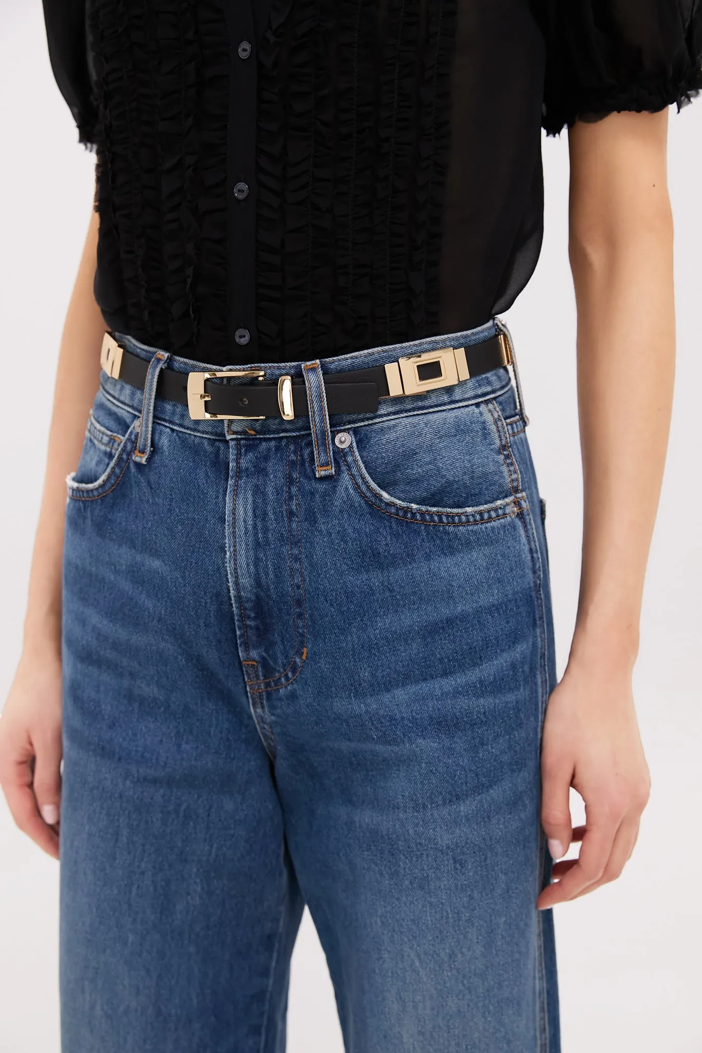 Black and Gold Roma Belt