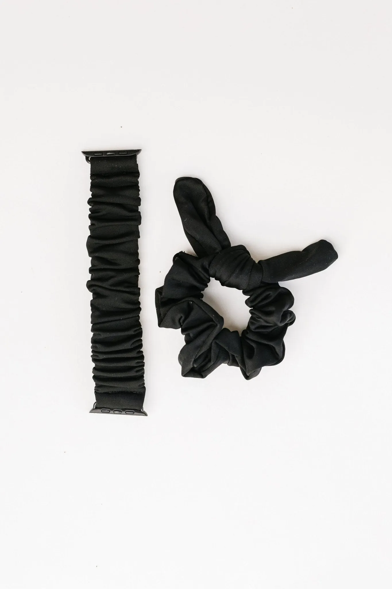 Black Athletic Scrunchie Band Compatible with Apple Watch Andi