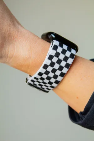 Black Checkerboard Adjustable Elastic Andi