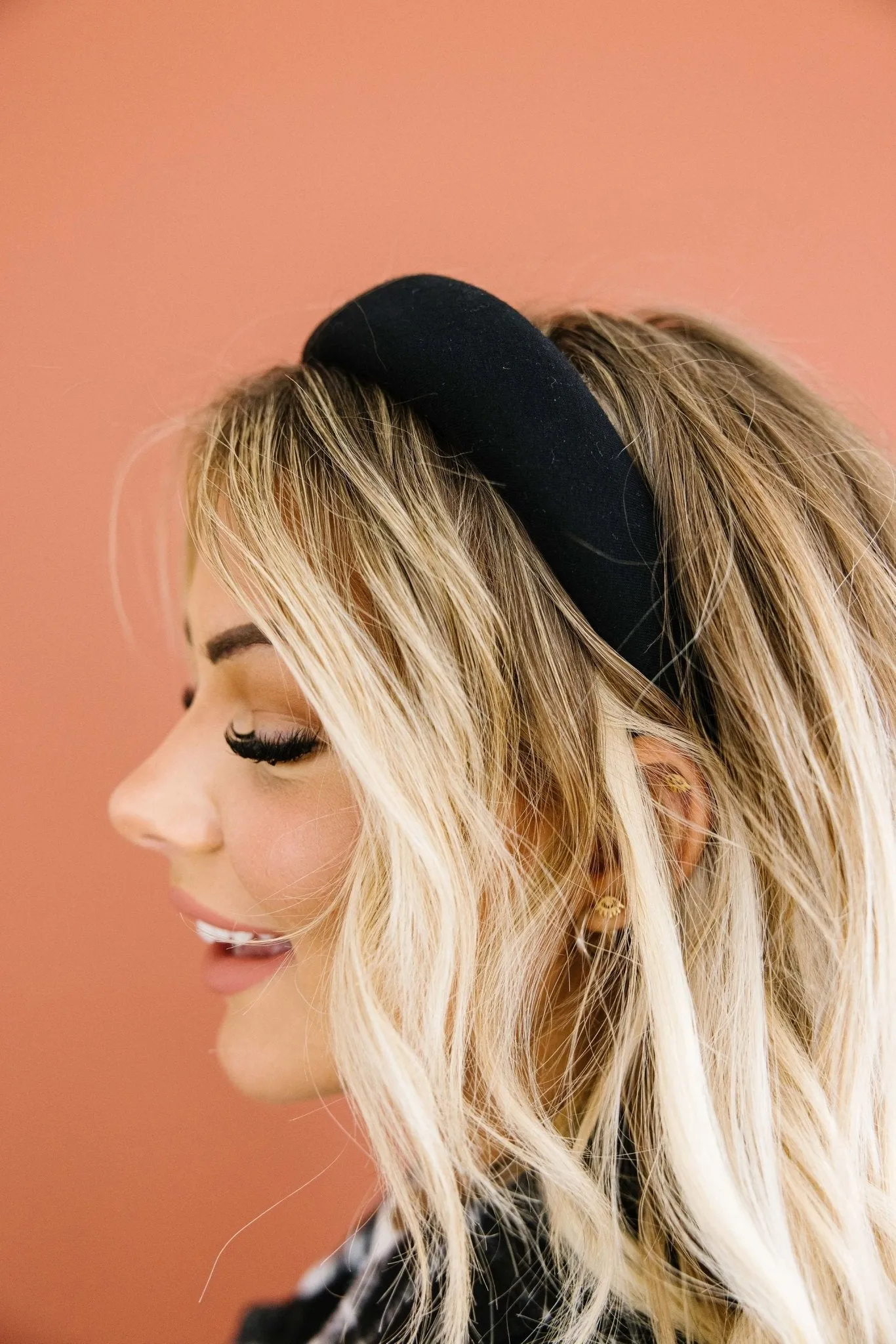 Black Cushioned Hard Headband Andi