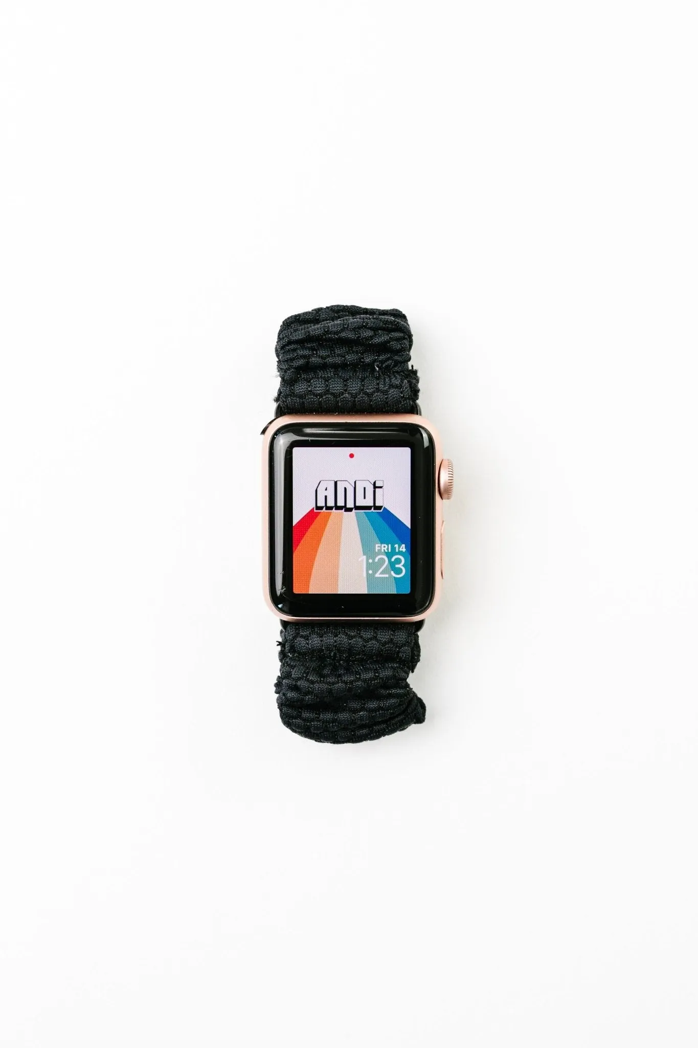 Black Hexagon Athletic Scrunchie Band Compatible with Apple Watch Andi