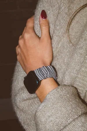Black Houndstooth Scrunchie Apple Watchband Andi