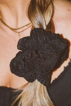 Black Ruffle Jumbo Scrunchie Andi