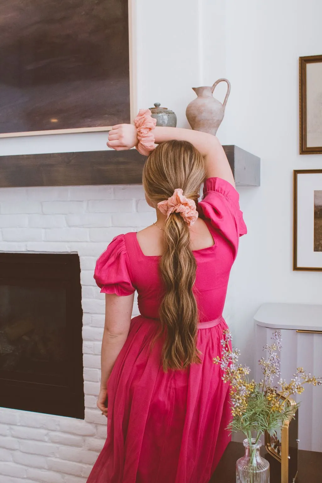 Blushing Jumbo Scrunchie Andi