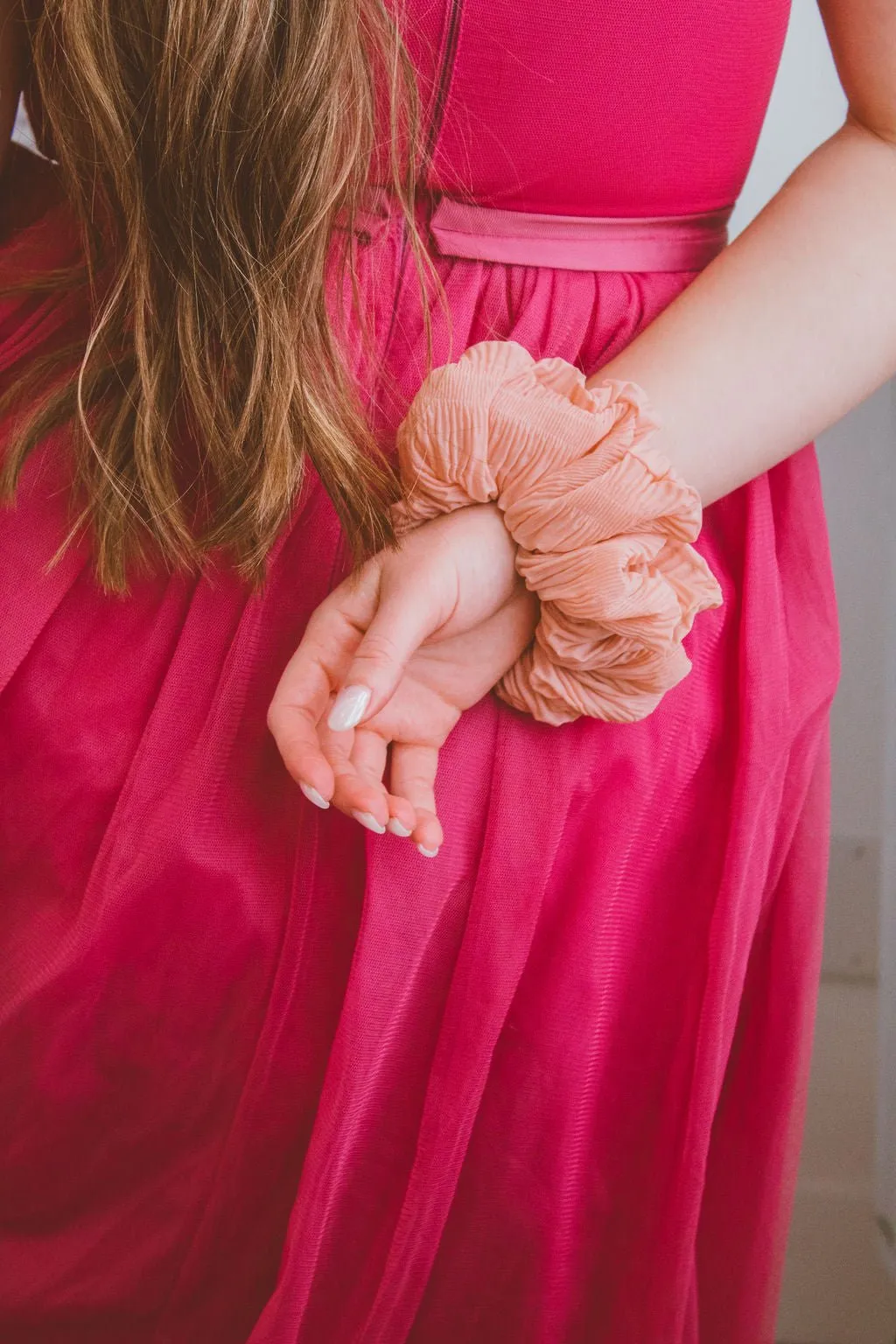 Blushing Jumbo Scrunchie Andi