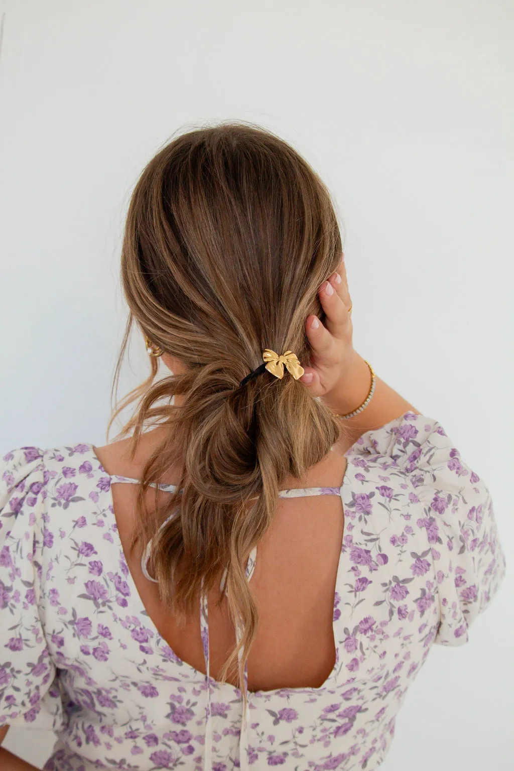 Bow Charm Ponytail Holder Andi