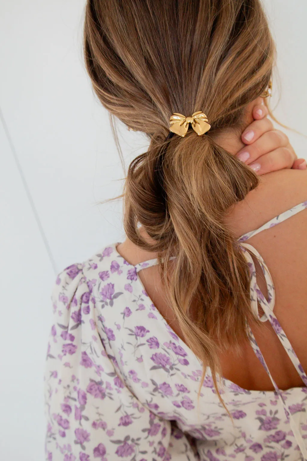Bow Charm Ponytail Holder Andi