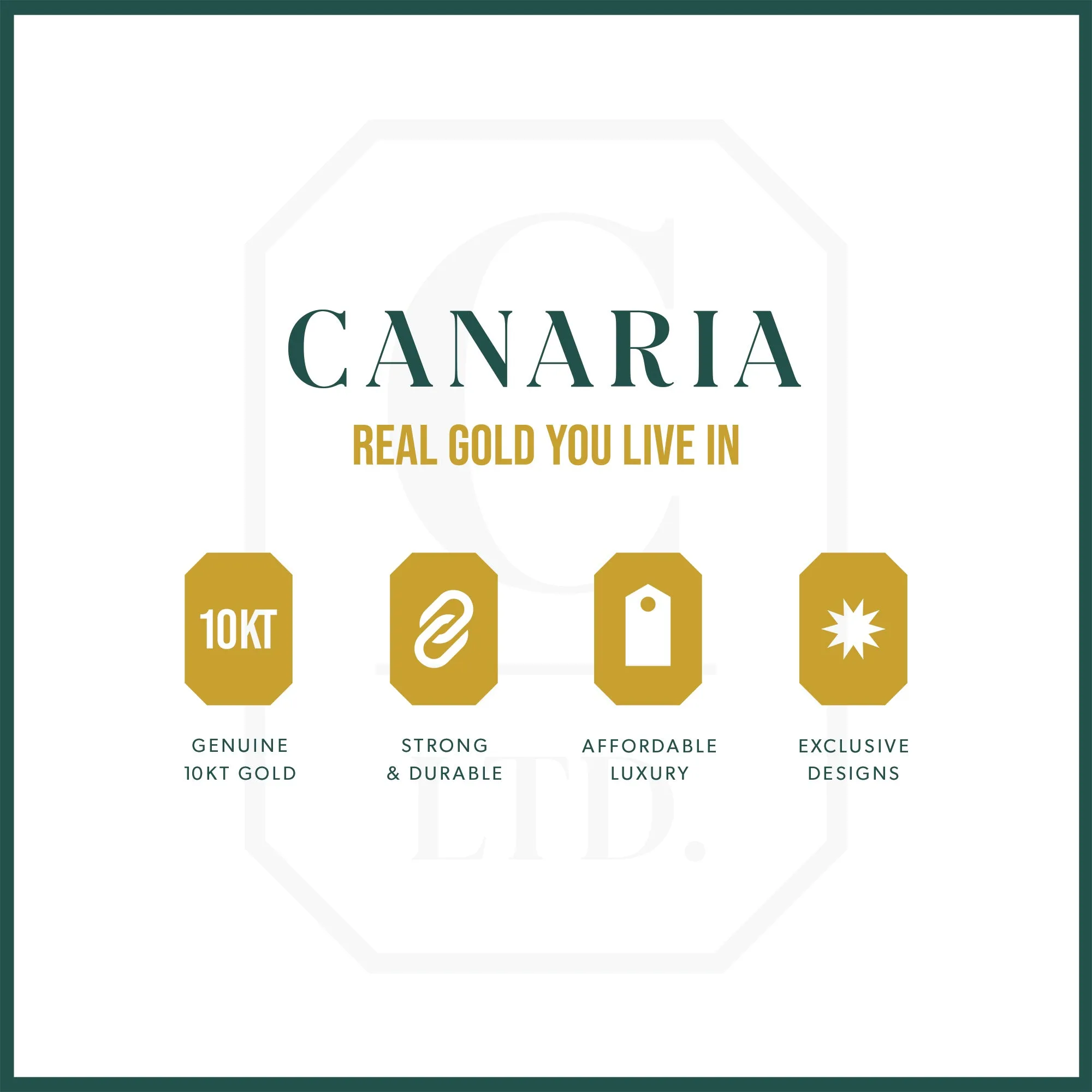 Canaria Men's 4mm 10kt Yellow Gold Rope Chain Necklace
