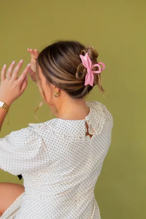 Carnation Bow Claw Clip Andi