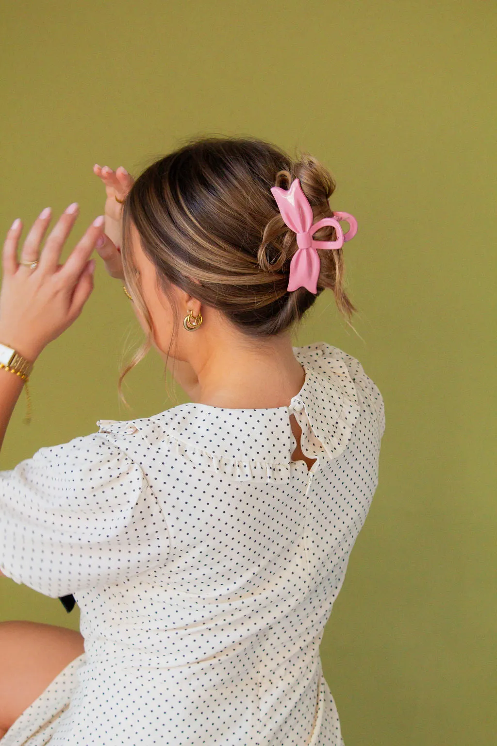 Carnation Bow Claw Clip Andi