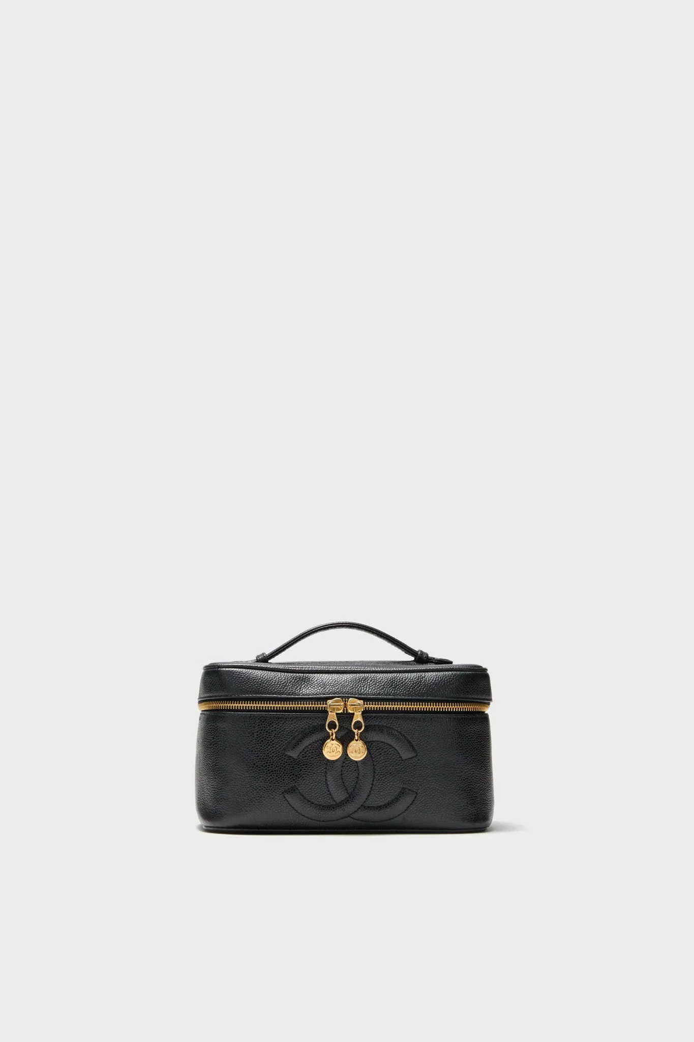 CHANEL Black Caviar Coco Mark Handbag