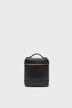 CHANEL Black Caviar Tall Vanity Bag