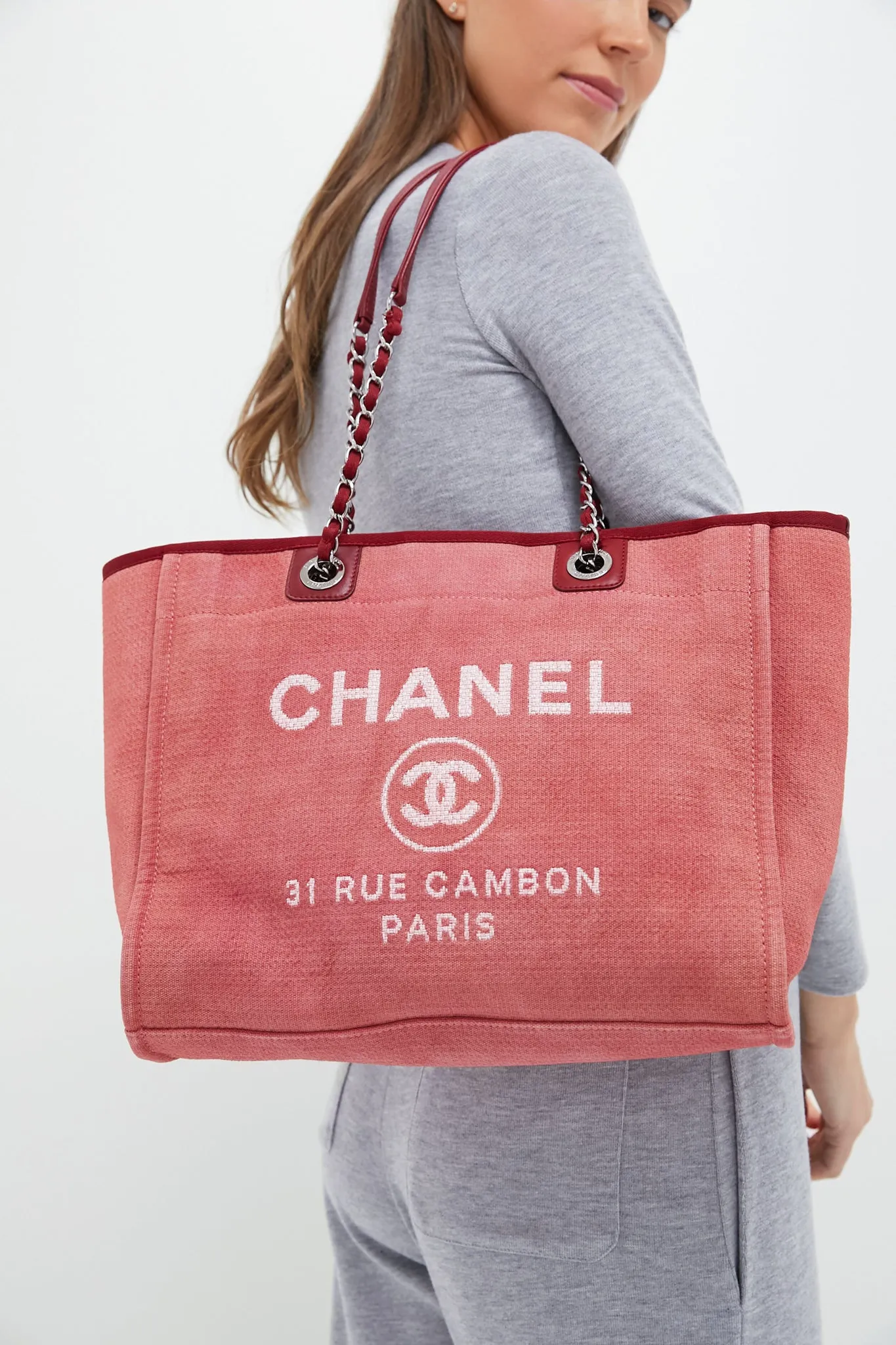 CHANEL Deauville MM Tote Bag