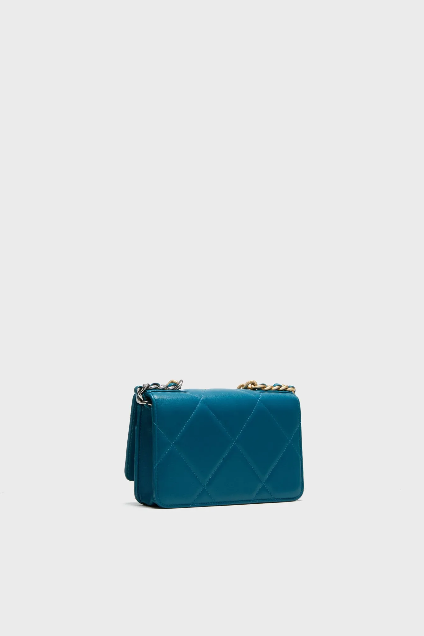 CHANEL Quilted Goatskin Wallet On Chain