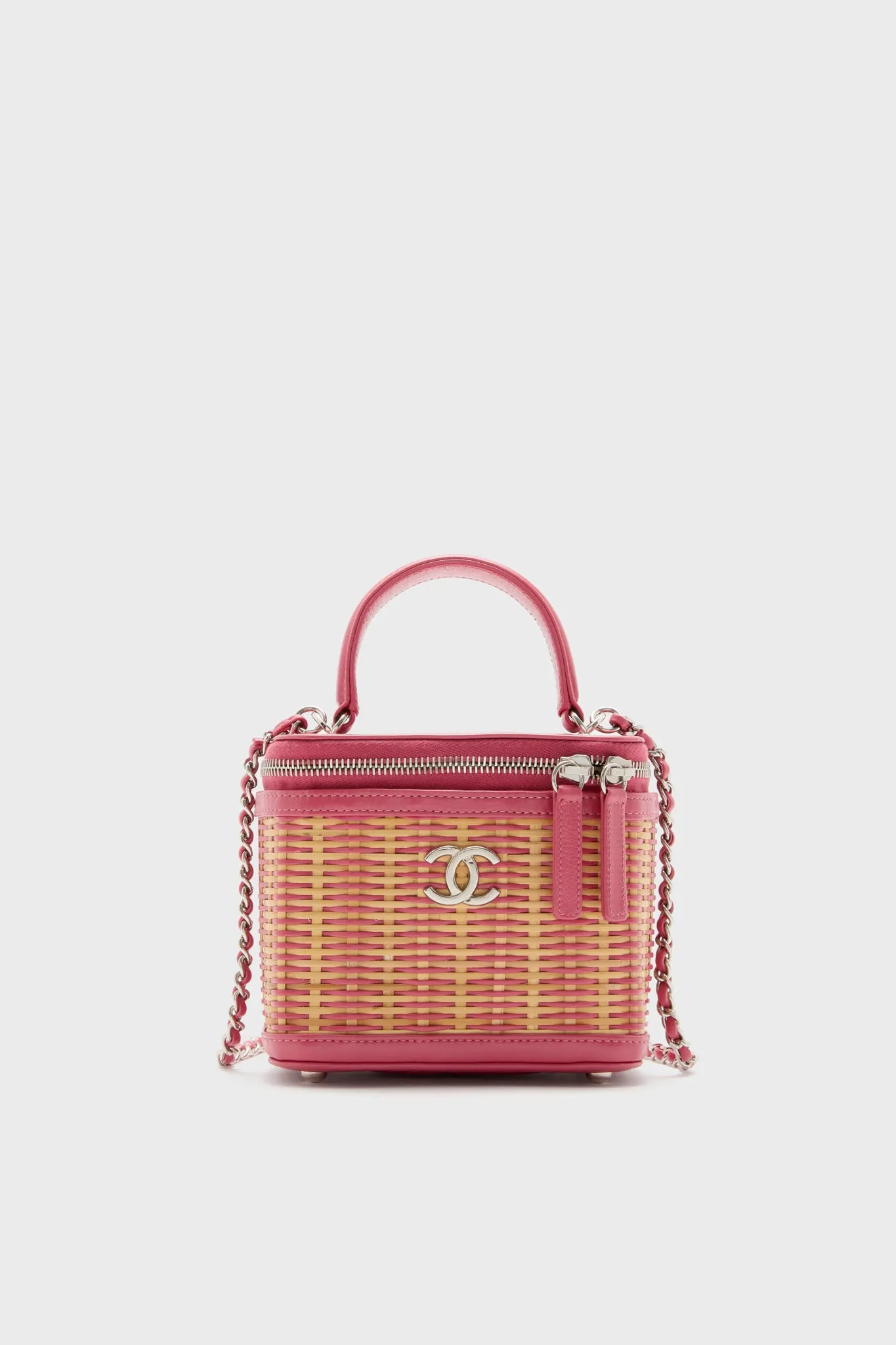 CHANEL Rattan Take Away Vanity Case