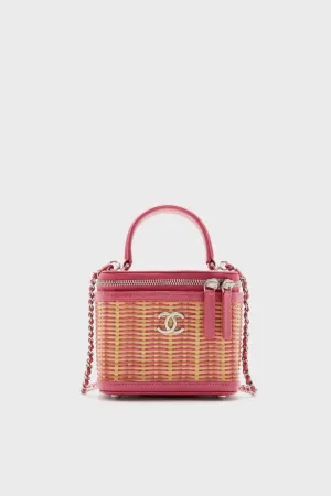 CHANEL Rattan Take Away Vanity Case