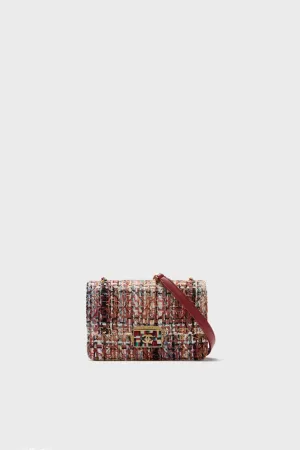 CHANEL Red Tweed Beauty Lock Flap Bag