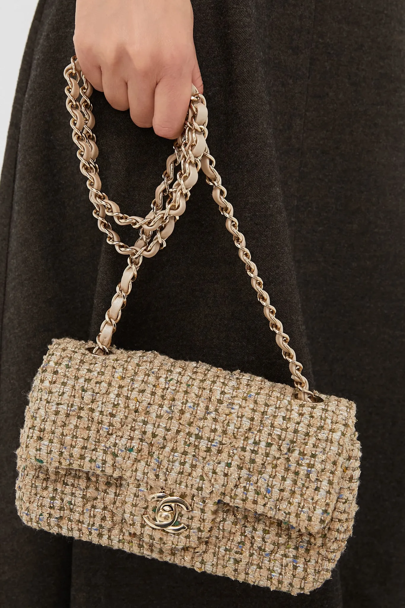 Chanel Tweed Shoulder Bag