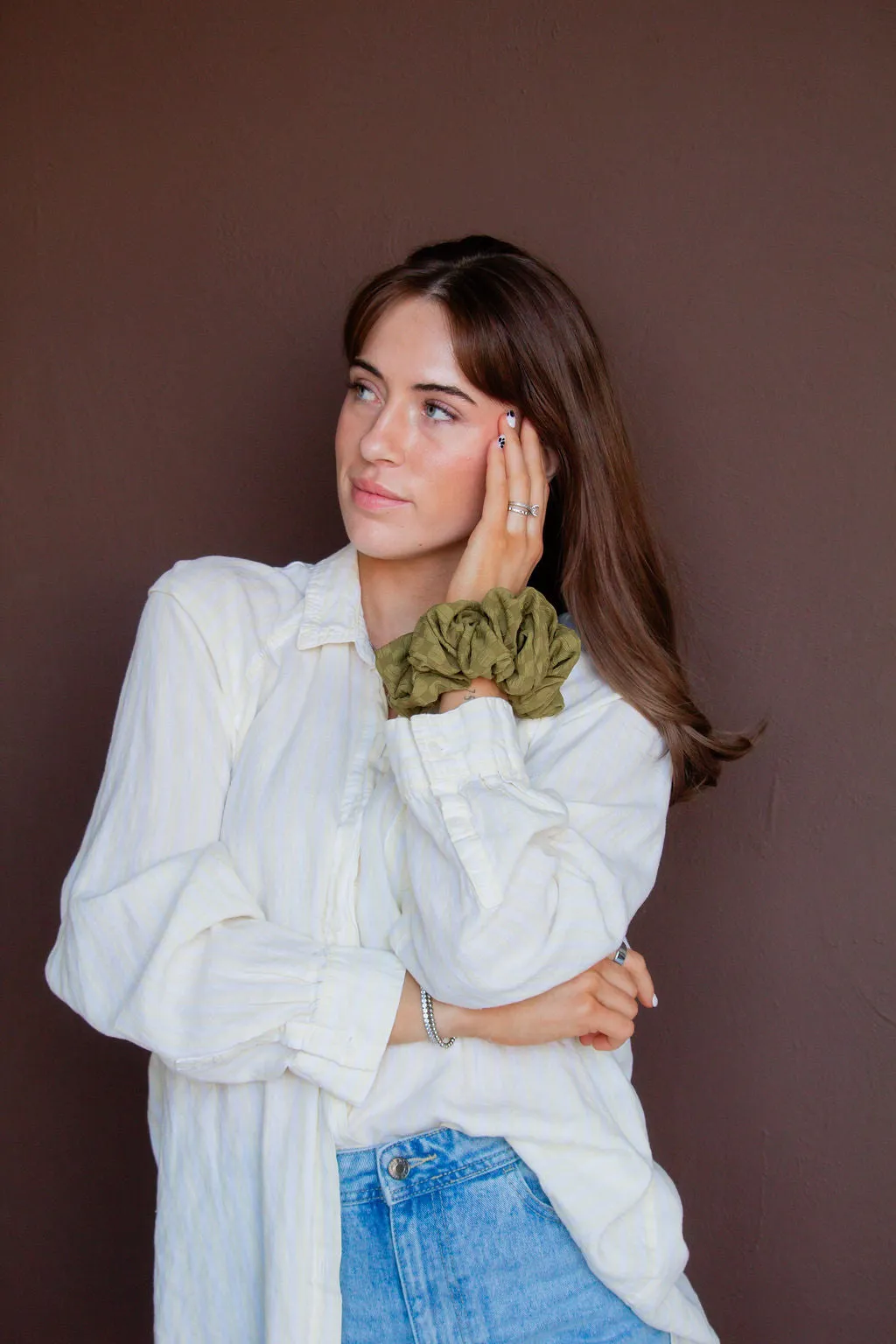 Chartreuse Jumbo Scrunchie Andi