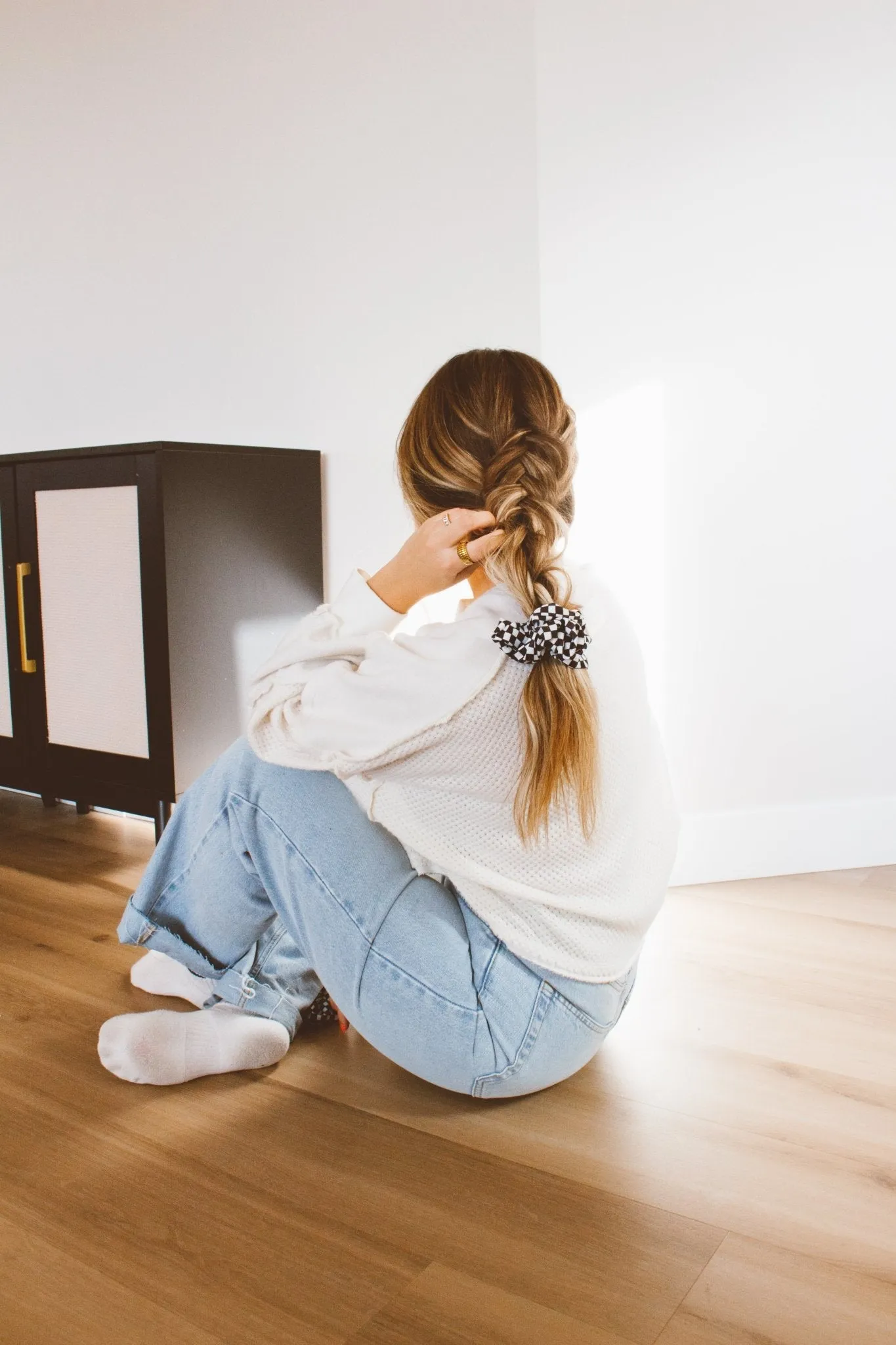 Checkerboard Oversized Scrunchie Andi