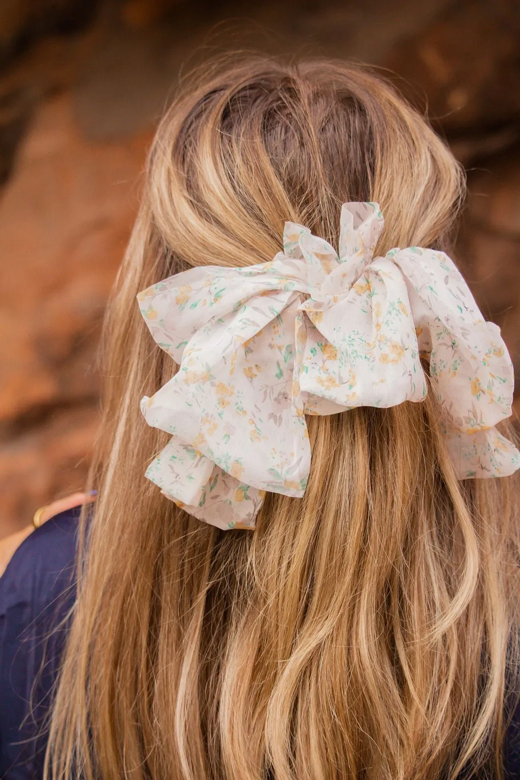 Chiffon Bow Barrette Andi