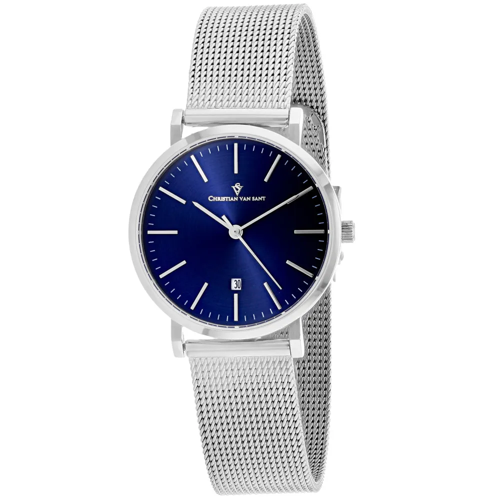 Christian Van Sant Women's Blue dial Watch