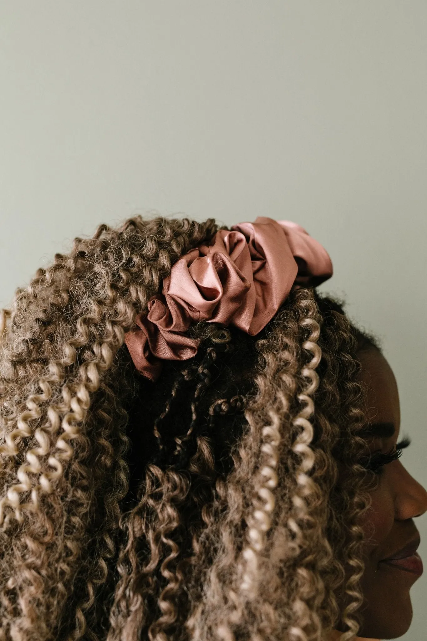 Clay Satin Jumbo Scrunchie Andi