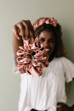 Clay Satin Jumbo Scrunchie Andi
