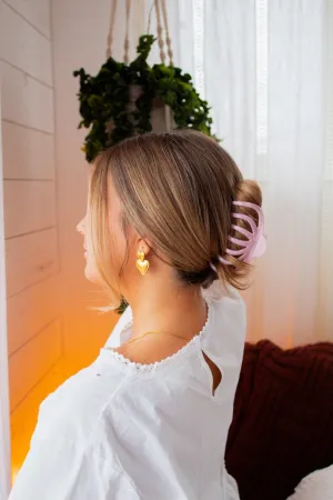 Clear Blush Claw Clip Andi