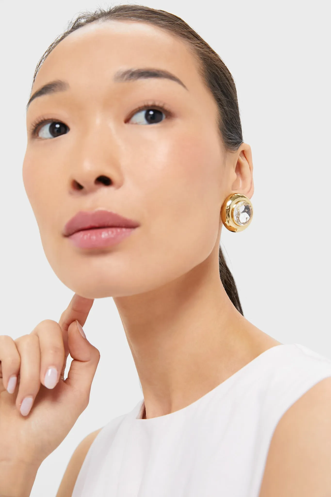 Clear Quartz Crystal Briller Earrings