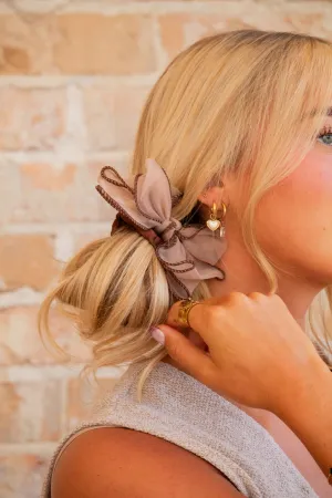 Cocoa Bow Scrunchie Andi