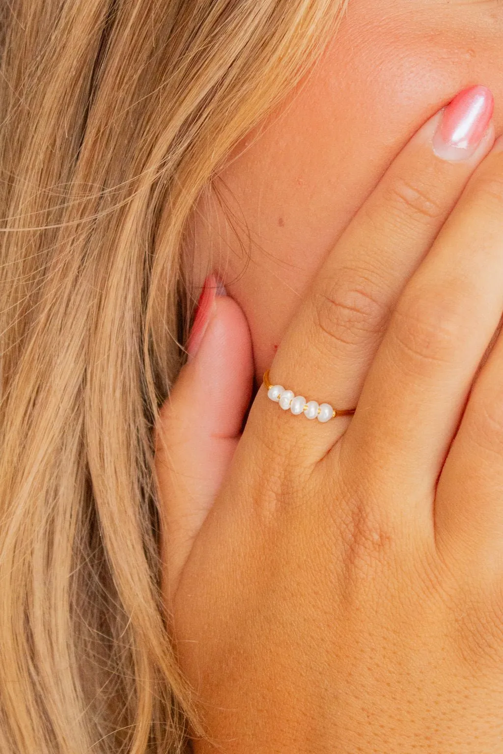 Dainty Freshwater Pearl Ring Andi