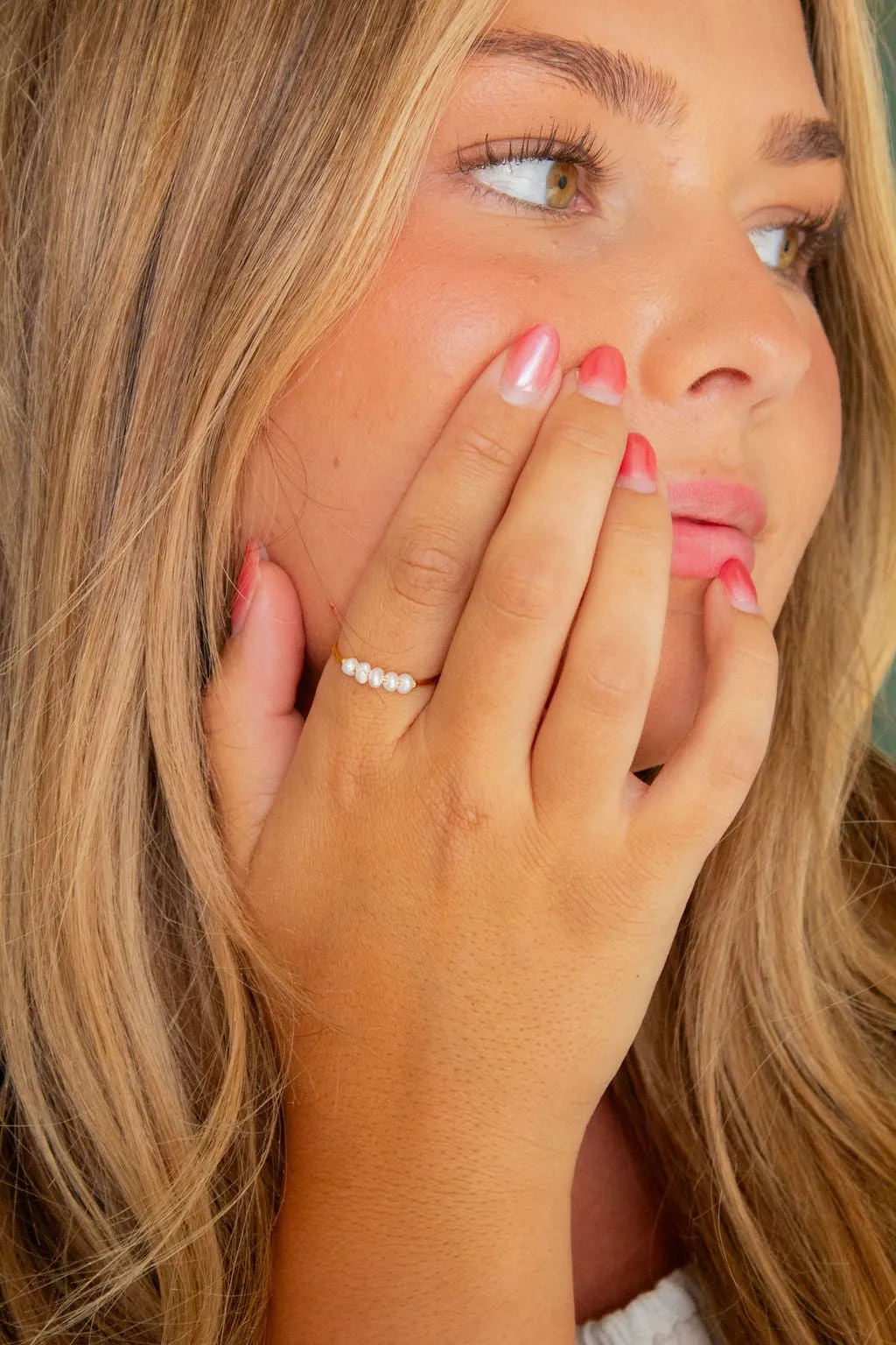 Dainty Freshwater Pearl Ring Andi