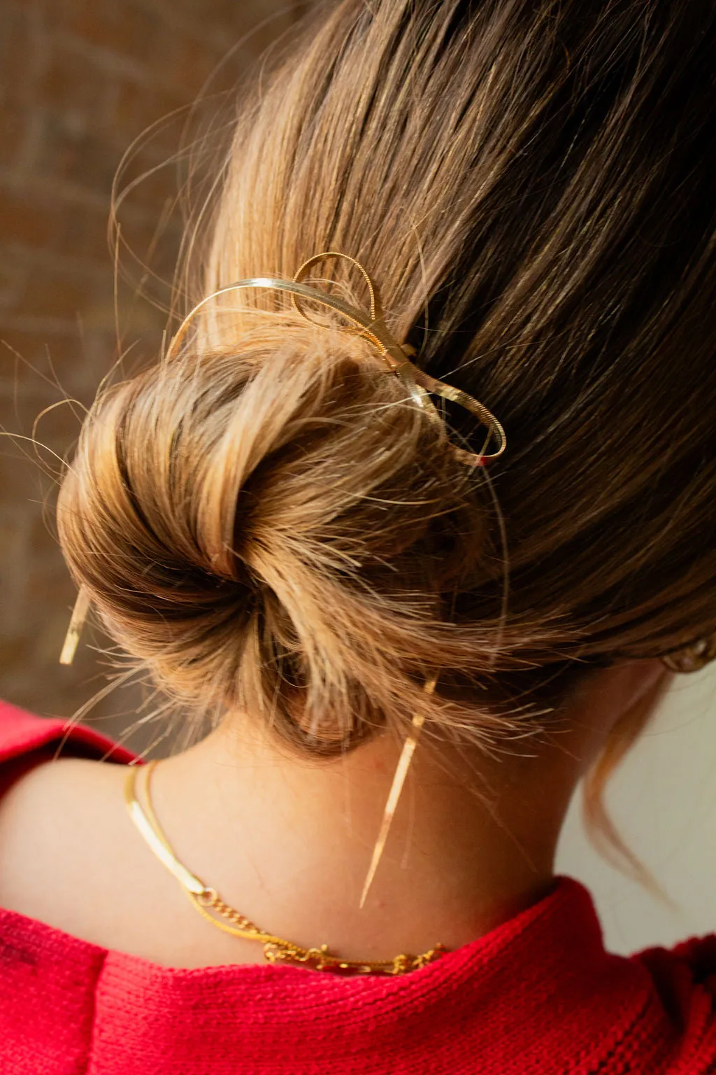 Dainty Gold Bow Ponytail Insert Andi