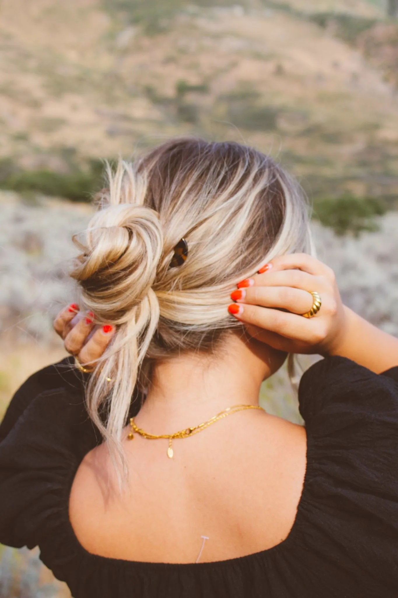 Dark Tortoise Chignon Pin Andi