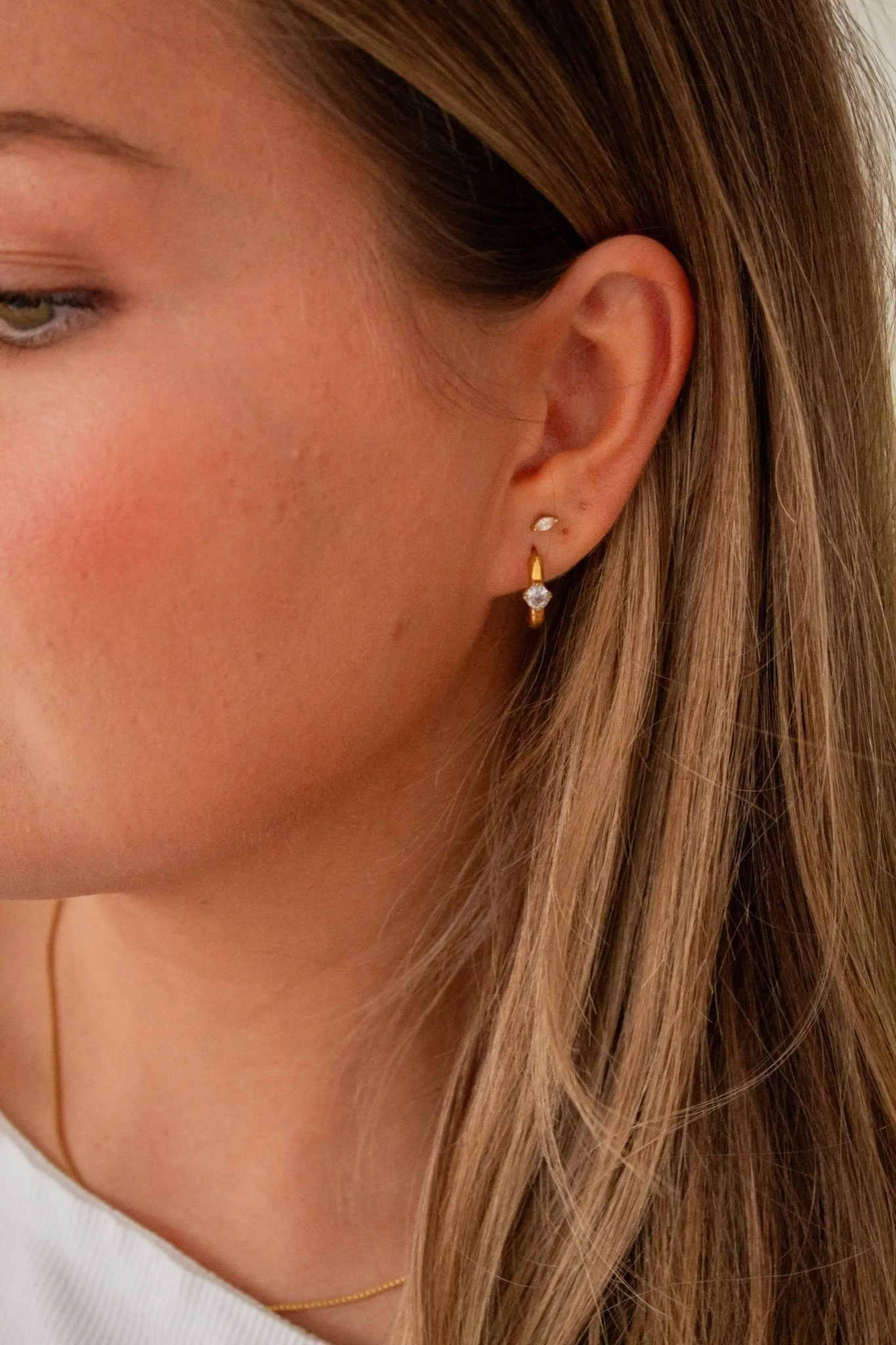 Diamond Ring Hoop Earrings Andi