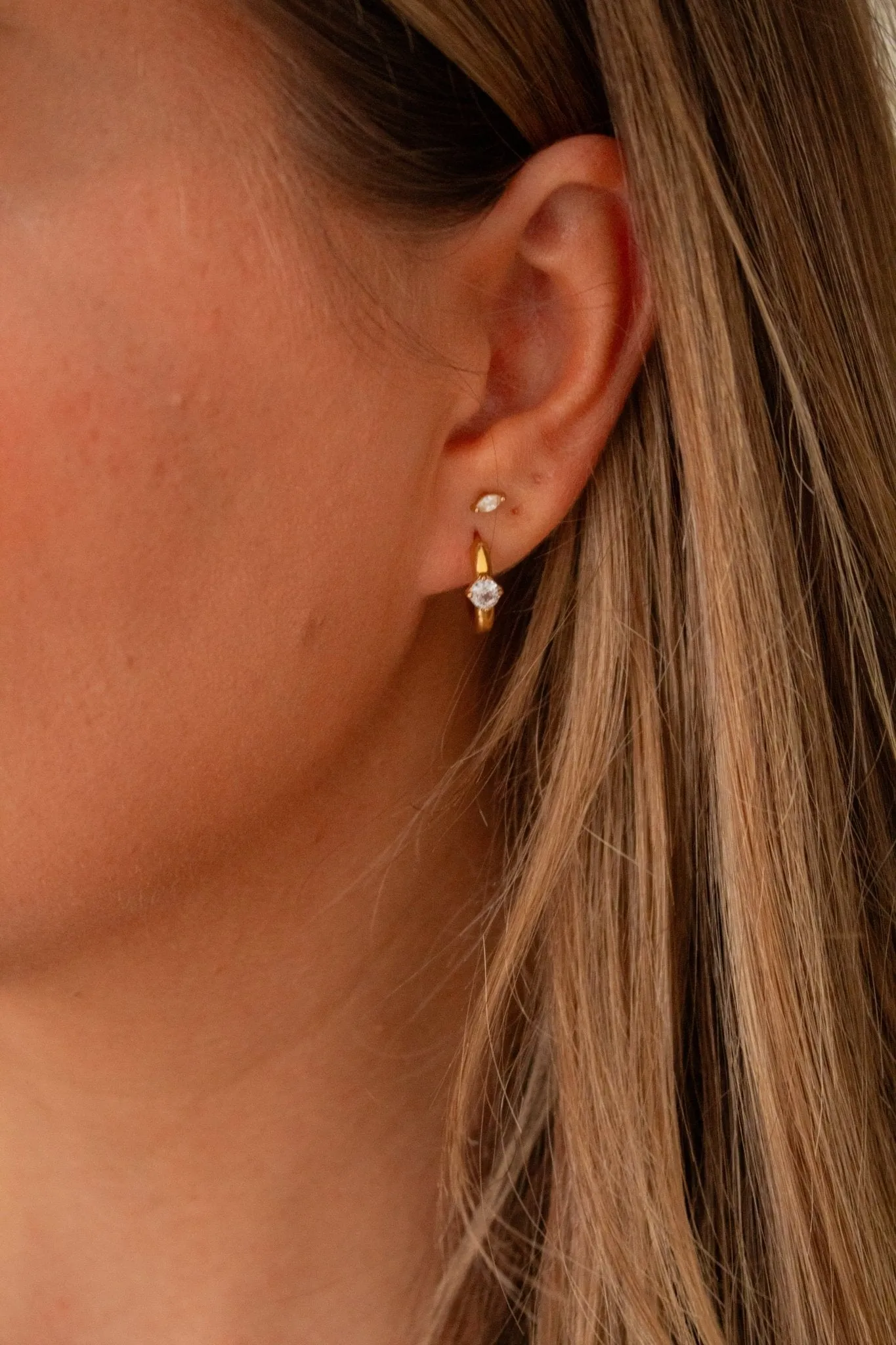 Diamond Ring Hoop Earrings Andi