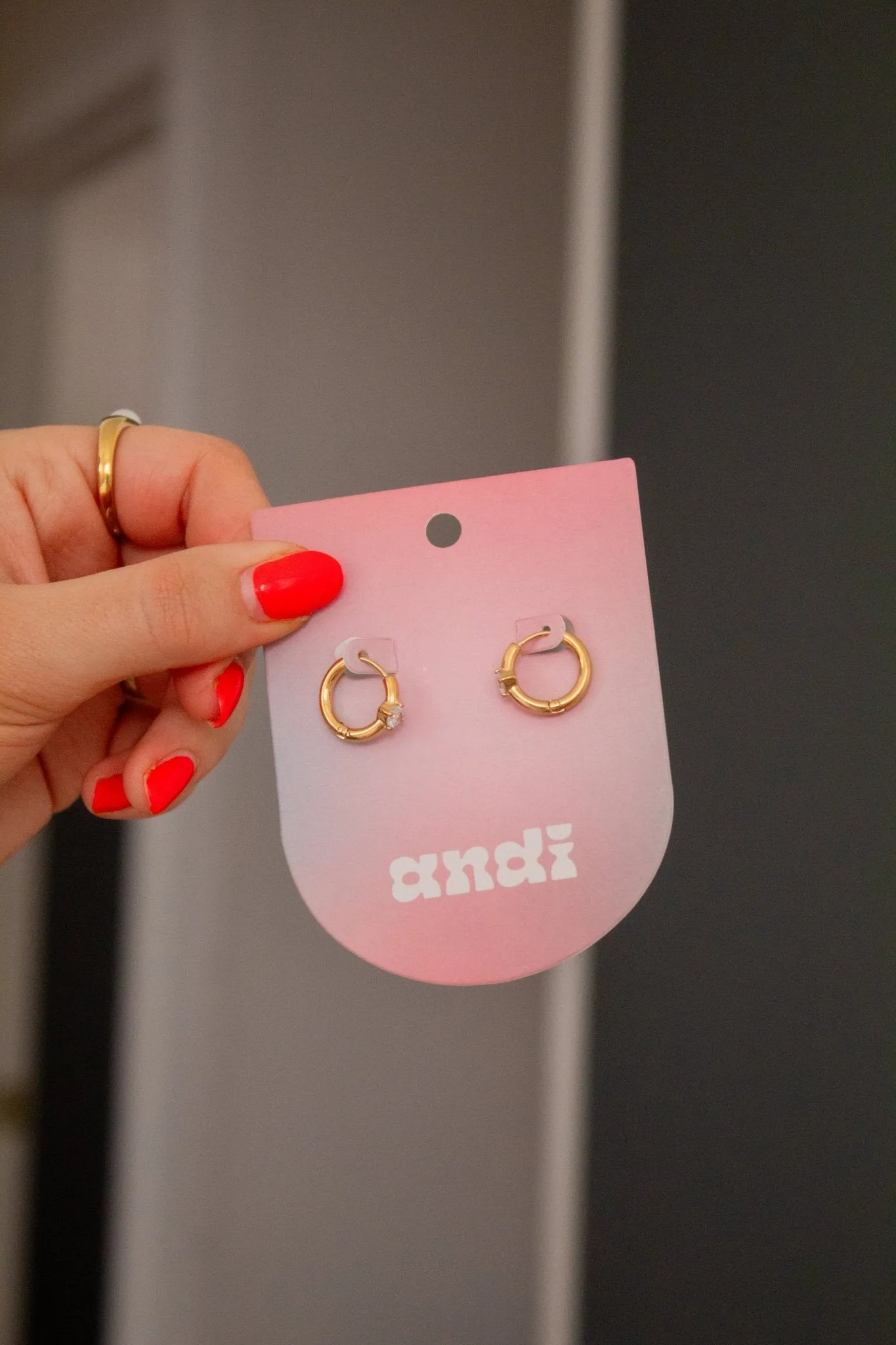 Diamond Ring Hoop Earrings Andi